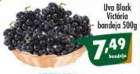 Vencedor Atacadista Uva Black Vitoria bandeja 500g oferta