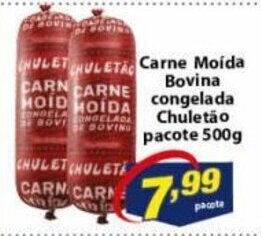 Vencedor Atacadista Carne Moida Bovina Congelada Chuletao pacote 500g oferta
