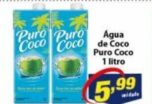 Vencedor Atacadista Agua de Coco Puro Coco 1L oferta