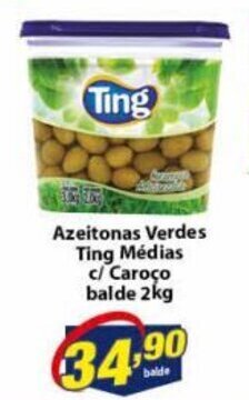 Vencedor Atacadista Azeitonas Verdes Ting Medias c/ Caroco balde 2kg oferta