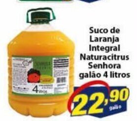 Vencedor Atacadista Suco de Laranja integral Naturacitrus senhora galao 4L oferta