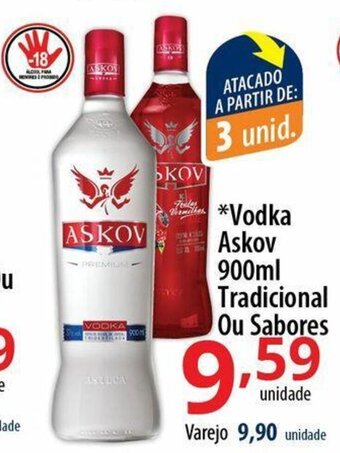 Akki Atacadista Vodka Askov 900ml Tradicional Ou Sabores oferta