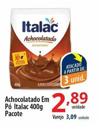 Akki Atacadista Achocolatado Em po Italac 400g pacote oferta