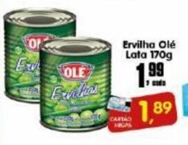Higa's Supermercado Ervilha Ole lata 170g oferta