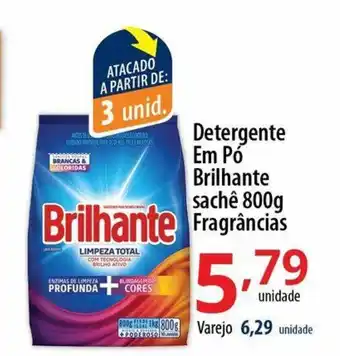 Akki Atacadista Detergente em po Brilhante Sache 800g Fragrancias oferta