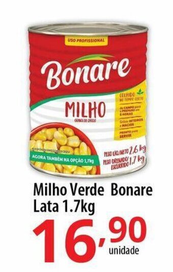 Milho Verde Bonare Lata 1.7kg