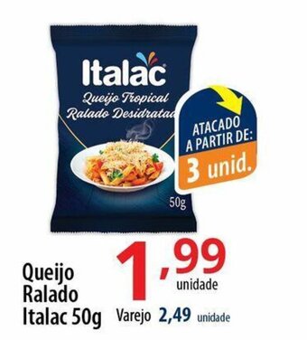 Akki Atacadista Queijo Ralado Italac 50g oferta