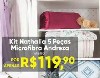 Casa e Vídeo Kit Nathalia 5 Pecas Microfibra Andreza oferta