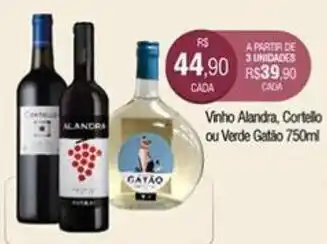 Royal Supermercados Vinho Alandra, Coelho ou Verde Gatao 750ml oferta