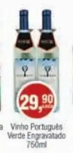 Royal Supermercados Vinho Portugues Verde Engravatado 750ml oferta