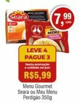 Royal Supermercados Menu Gourmet Seara ou Meu Menu Perdigao 350g oferta
