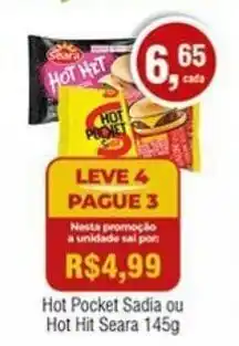 Royal Supermercados Hot Pocket Sadia ou Hot Hit Seara 145g oferta