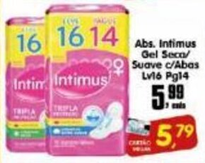 Higa's Supermercado Abs. Intimus Gel Seca/ Suave c/ Abas Lv16 pg14 oferta