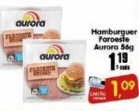 Higa's Supermercado Hamburguer Faroeste Aurora 56g oferta
