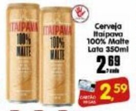 Higa's Supermercado Cerveja Itaipava 100% Malte lata 350ml oferta