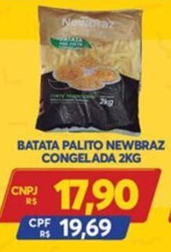 Atacadão Centro Sul Batata Palito Newbraz Cong. 2kg oferta