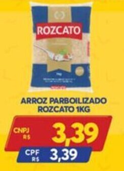 Atacadão Centro Sul Arroz Parbolizado Rozcato 1kg oferta