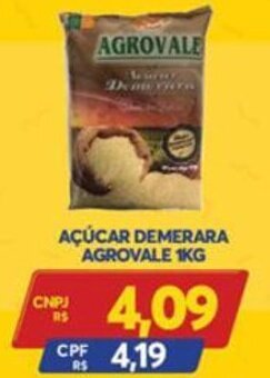 Atacadão Centro Sul Acucar Demerara Agrovale 1kg oferta