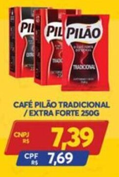 Atacadão Centro Sul Cafe Pilao Tradicional/ Extra Forte 250g oferta