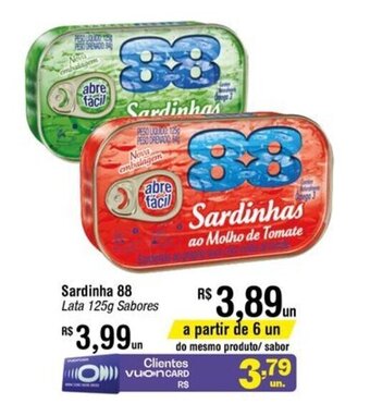 Sardinha 88 lata 125g