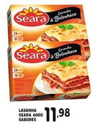 Bom Dia Lasanha Seara 600g sabores oferta