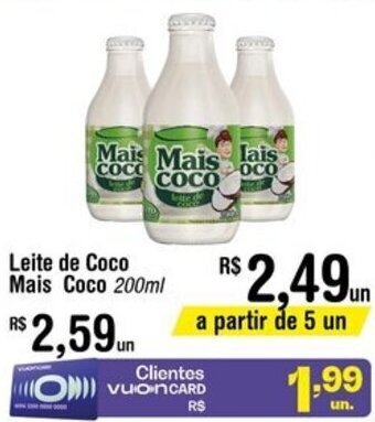 Fort Atacadista Leite de Coco Mais Coco 200ml oferta