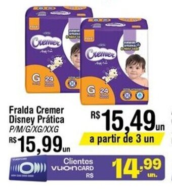 Fort Atacadista Fralda Cremer Disney Pratica oferta