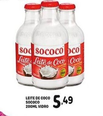 Bom Dia Leite de Coco Sococo 200ml vidro oferta