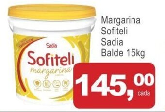 Mineirão Atacarejo Margarina Sofiteli Sadia Balde 15kg oferta