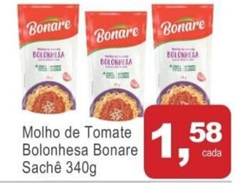 Mineirão Atacarejo Molho de Tomate Bolonhesa Bonare sache 340g oferta