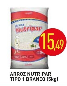 Calvo Atacadista Arroz Nutripar tipo 1 Branco 5kg oferta