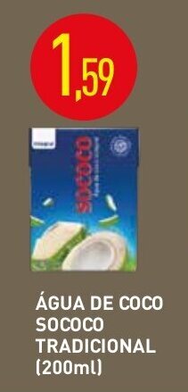 Agua de Coco Sococo Tradicional 200ml