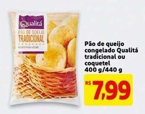 Mercado Extra Pao de Queijo Congelado Qualita Trad. ou coquetel 400g/440g oferta