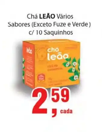Supermercados Mundial Cha Leao varios Sabores c/10 Saquinhos oferta