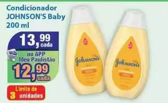 Paulistão Supermercados Condicionador Johnson's Baby 200ml oferta
