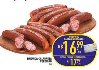 Mercantil Rodrigues Linguica Calabresa Perdigao 1kg oferta