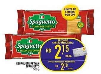 Mercantil Rodrigues Espaguete Petyan Spaguetto 500g oferta