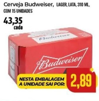 Cerveja Budweiser 310ml