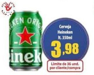 Superbom Supermercados Cerveja Heineken LT 350ml oferta