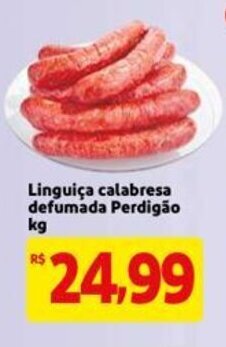 Mercado Extra Linguica Calabresa Defumada Perdigao 1kg oferta