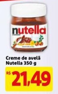 Mercado Extra Creme de Avela Nutella 350g oferta