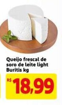 Mercado Extra Queijo Frescal de Soro de Leite Light Buritis 1kg oferta