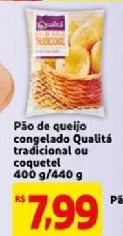 Mercado Extra Pao de Queijo Congelado Qualita Trad. ou coquetel 400g/440g oferta