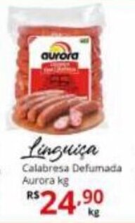Ricoy Supermercados Linguica Calabresa Defumada Aurora 1kg oferta