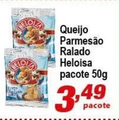 Ricoy Supermercados Queijo Parmesao Ralado Heloisa pacote 50g oferta