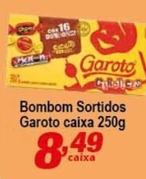 Ricoy Supermercados Bombom Sortidos Garoto caixa 250g oferta