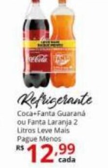 Ricoy Supermercados Refrigerante Coca + Fanta Guarana ou Fanta laranja 2L oferta