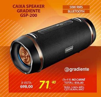 Lojas Cem Caixa Speaker Gradiente GSP-200 oferta