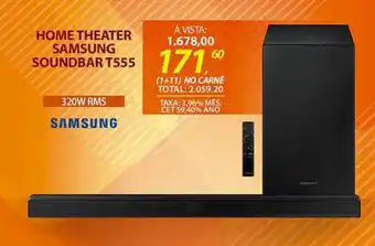Lojas Cem Home Theater Samsung Soundbar T555 oferta
