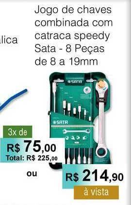 Copercana Jogo De Chaves Combinada Com Catraca Speedy Sata 8 Peças De 8 A 19mm oferta